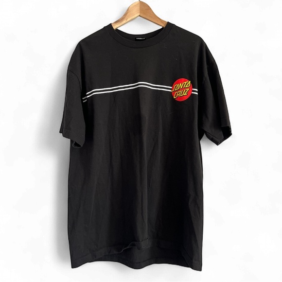 Santa Cruz Skateboards Black Tee with Red Logo - Picture 1 of 2